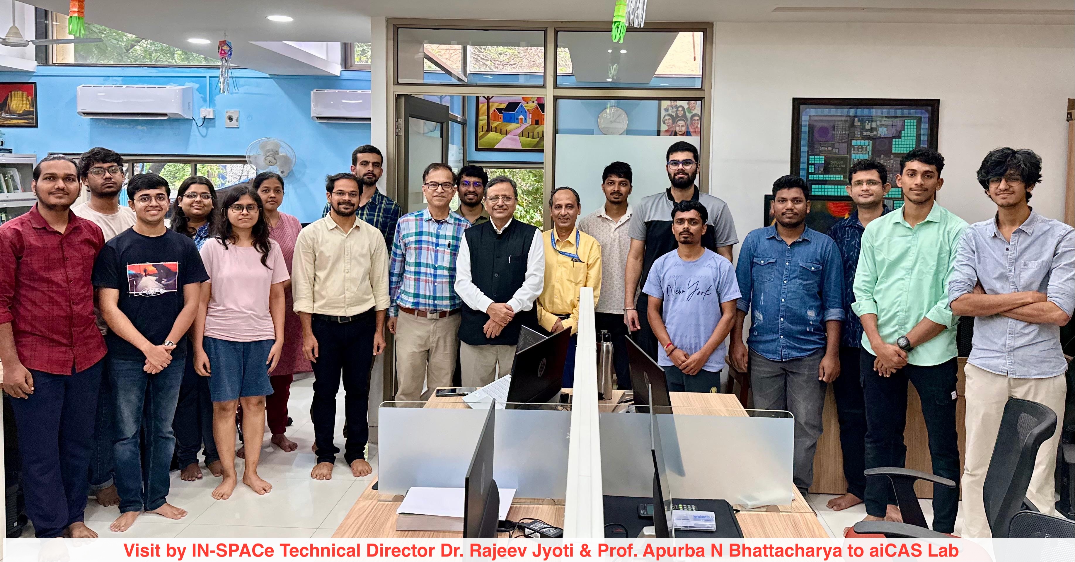 Visit by IN-SPACe Technical Director Dr. Rajeev Jyoti & Prof. Apurba N Bhattacharya to AiCAS Lab