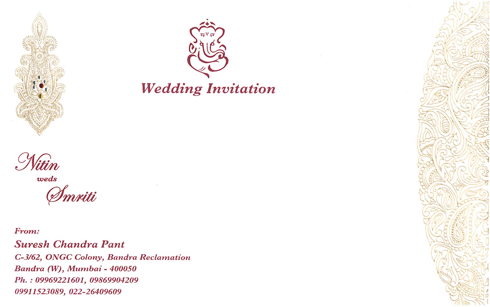 Wedding Invitation 1