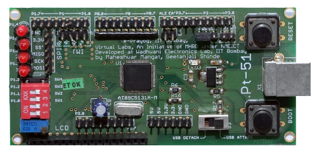 Pt-51: 8051-based development board designed for introducing students to microprocessor architecture